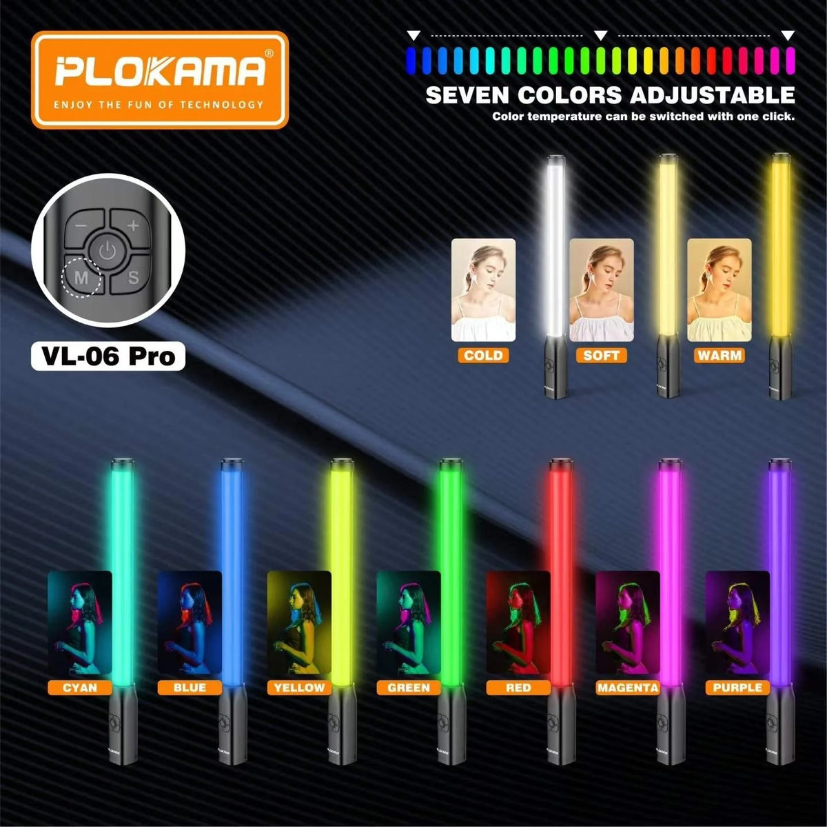 Plokama VL-06 Pro RGB Handheld LED Light Stick