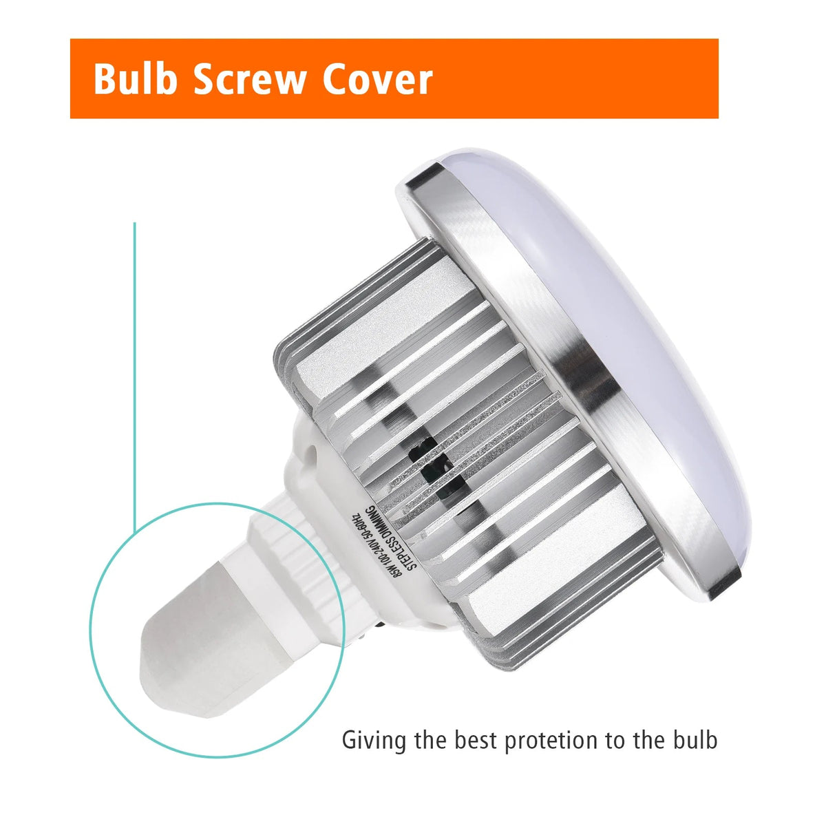 85W(Actual 50W) LED Light Bulb 3200K-5500K Photography Lamp Bulb Energy-saving Adjustable Brightness E27 Mount with Remote Control
