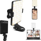 Rechargeable Dual-Clip Selfie Light (3 Modes) for Mobile & Laptop