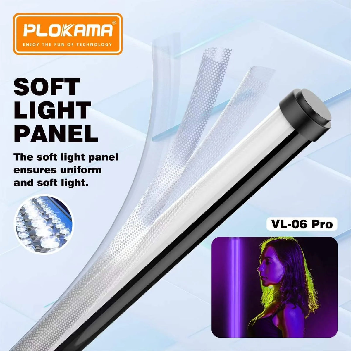 Plokama VL-06 Pro RGB Handheld LED Light Stick