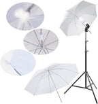 Photography Studio Lighting Kit: Umbrella, Double Bulb Holder & Jk High Quality Stand Light Stand