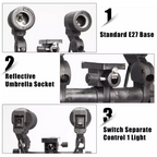 Double Bulb Umbrella Holder For Studio Lights| Photographers|Youtubers