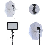 Universal Metal Flash Hot Shoe Speedlite Umbrella Holder Light Stand Grip Bracket