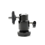 Mini Ball Head Mount for DSLR, Flash & LED Lights (360° Rotation)