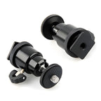 Mini Ball Head Mount for DSLR, Flash & LED Lights (360° Rotation)