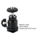 Mini Ball Head Mount for DSLR, Flash & LED Lights (360° Rotation)