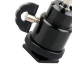 Mini Ball Head Mount for DSLR, Flash & LED Lights (360° Rotation)