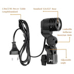 Single Bulb Holder E27 Socket Flash Umbrella Bracket Photo Lighting Bulb Holder For Youtubers| tiktokers | Photographers |Studios and Videoshoots