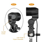 Single Bulb Holder E27 Socket Flash Umbrella Bracket Photo Lighting Bulb Holder For Youtubers| tiktokers | Photographers |Studios and Videoshoots
