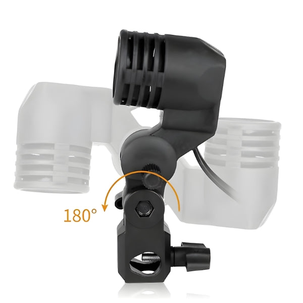 Single Bulb Holder E27 Socket Flash Umbrella Bracket Photo Lighting Bulb Holder For Youtubers| tiktokers | Photographers |Studios and Videoshoots